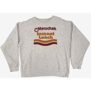 Maruchan Instant Lunch Graphic Sweatshirt Heather Gray Mens XL Ramen Noodle